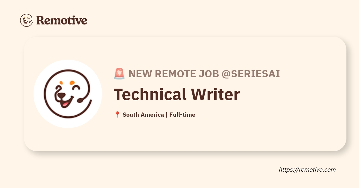 [Hiring] Technical Writer @Seriesai